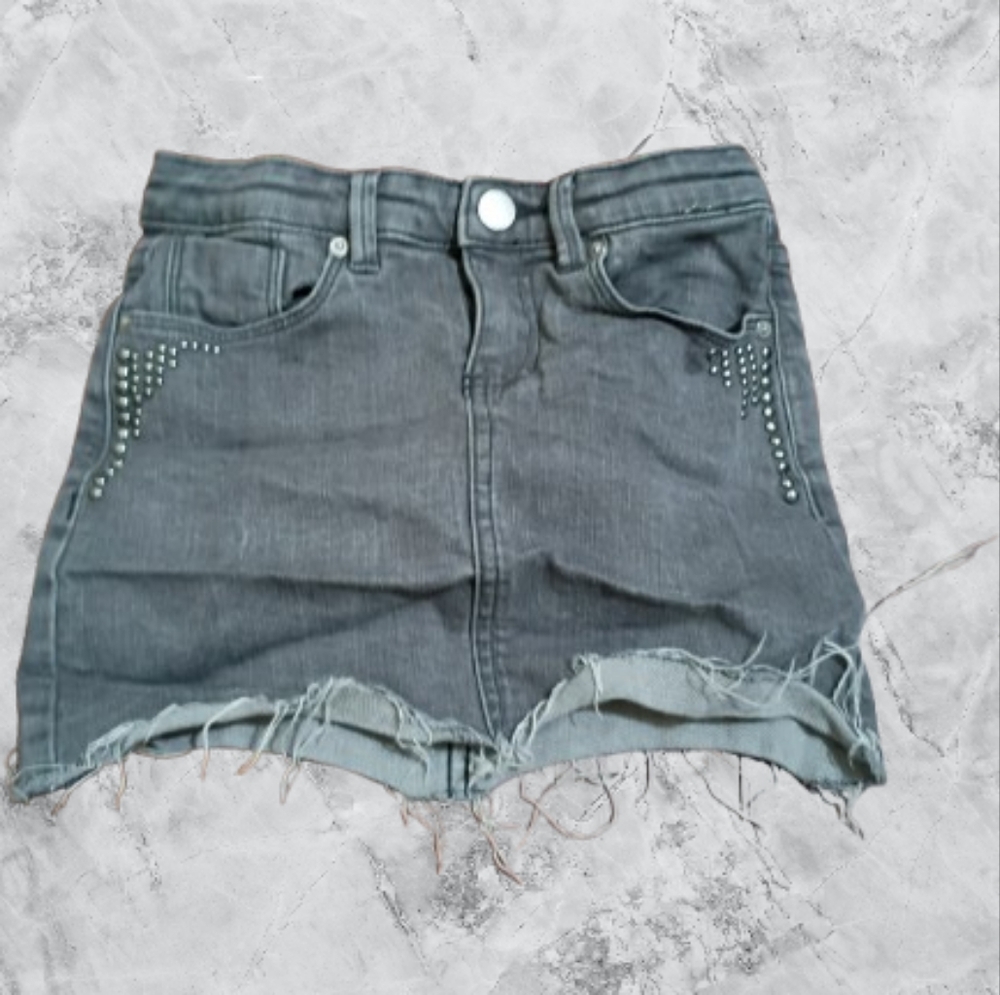 Calvin Klein Jeans Gray Boyfriend Jean Skirt